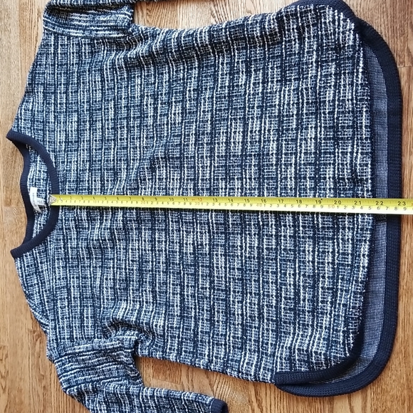 (S) Max Studio Knit 3/4 Sleeve Top Cozy Tweed Unique - Picture 4 of 10